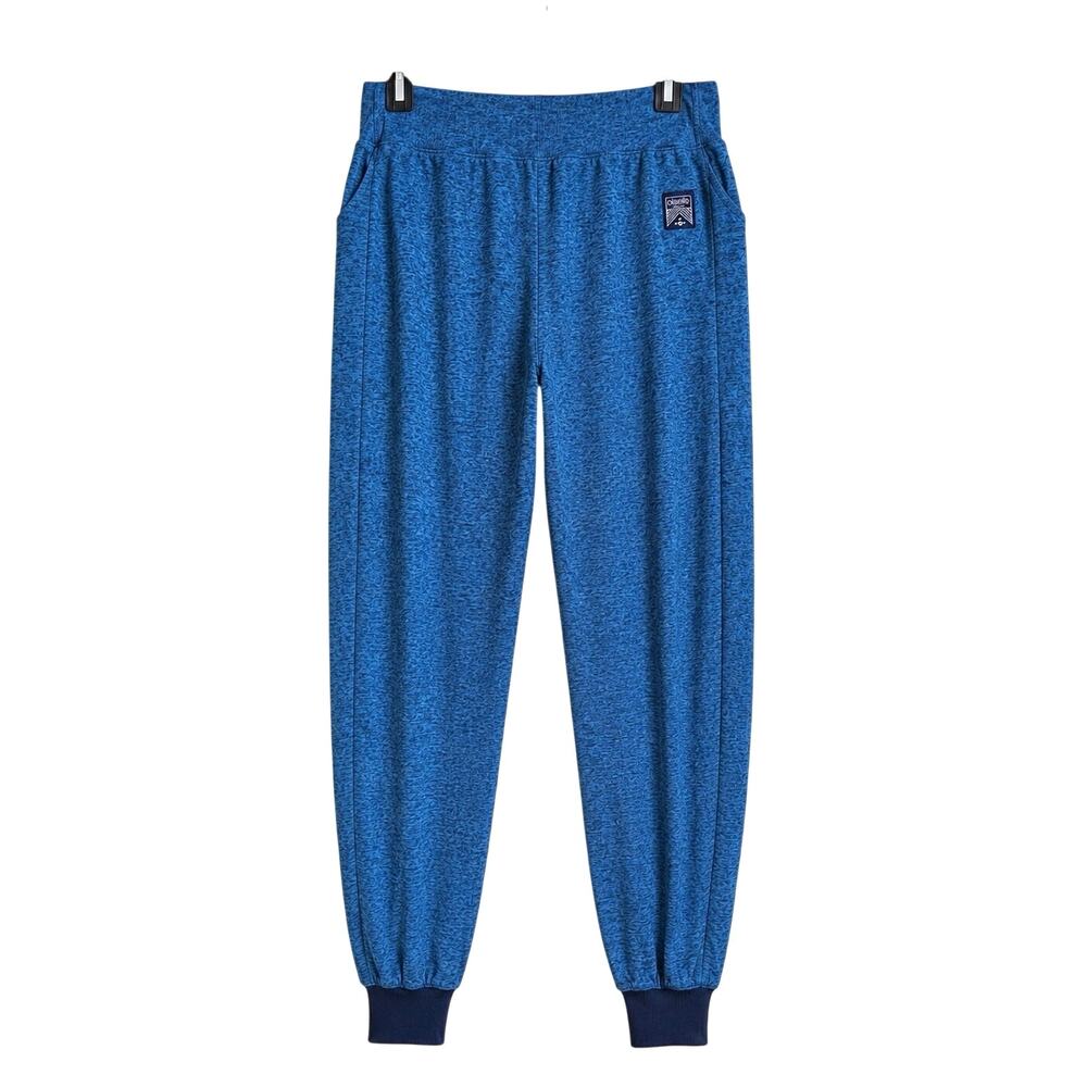 Oiselle Lux Heather Teal Navy Blue Jogger Track Small Soft Lounge Resortwear